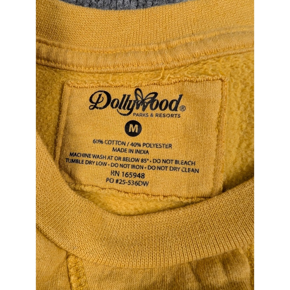 Dollywood Parks & Resorts Tennessee Mustard Yellow Crewneck Sweatshirt Medium - Picture 4 of 4